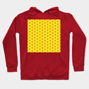 Yellow Hexagonal Pattern Hoodie